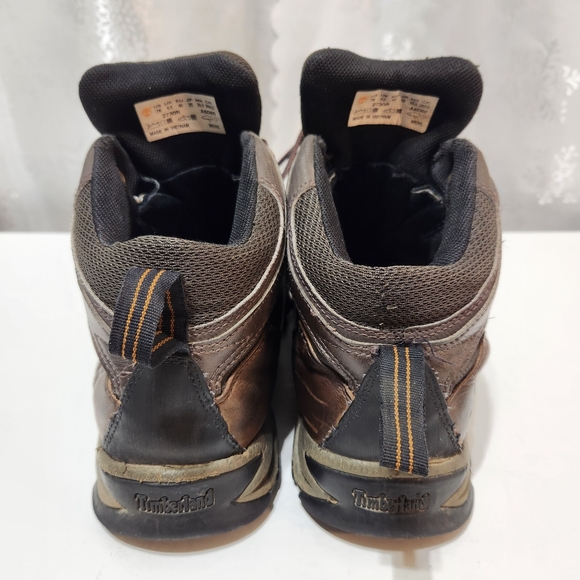 Men's Brown Leather Waterproof Lace-up Field Hiking Boot (7W) - Picture 4 of 14